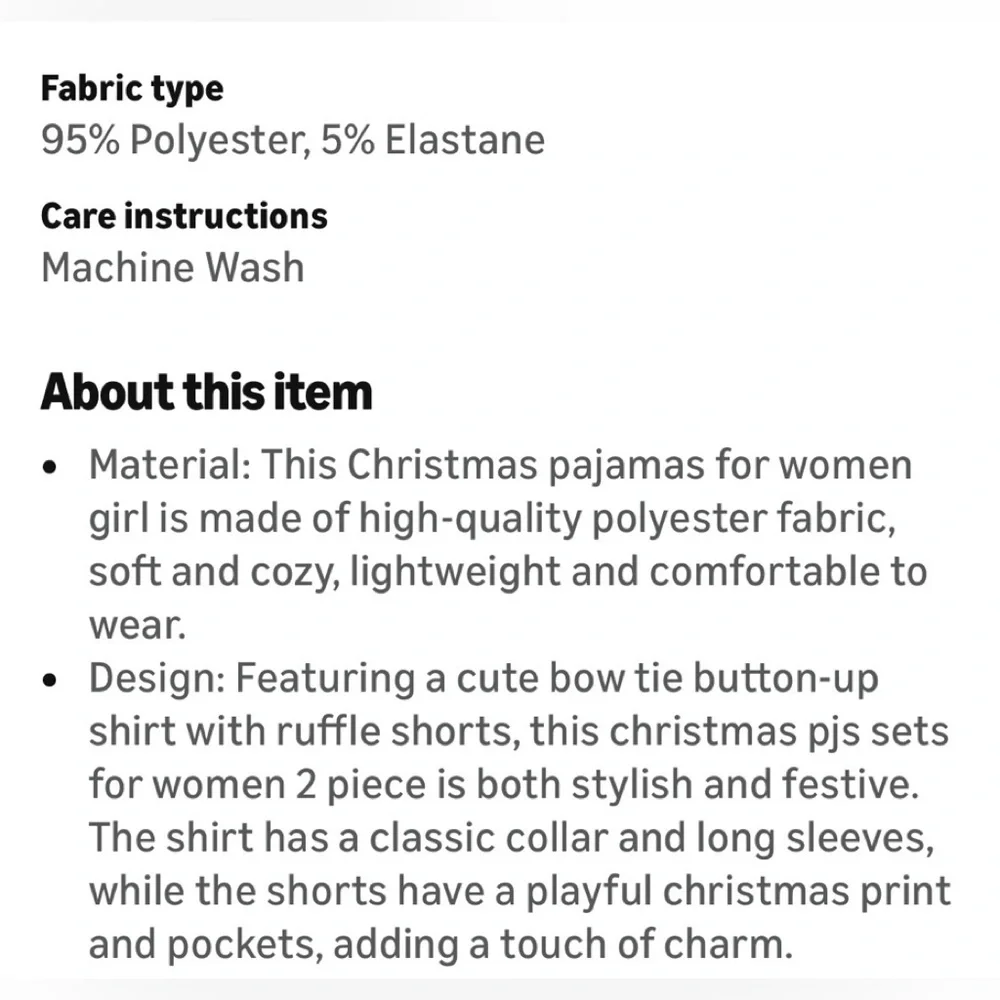Cocktail Print Pajama Set PJs women’s‎ Size Medium